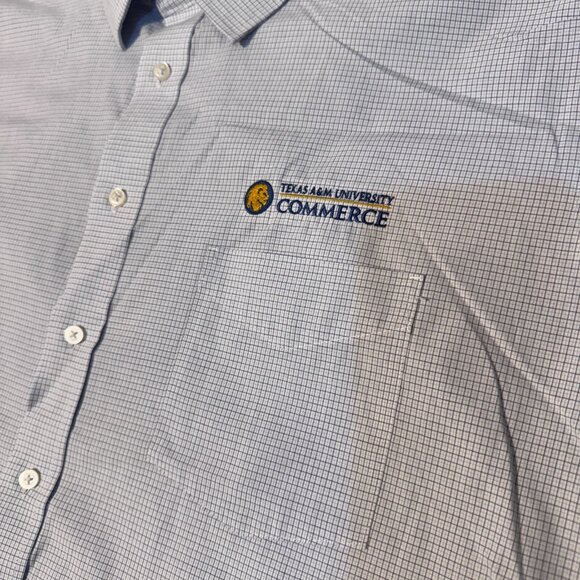 Texas A&M Commerce University Long Sleeve Button Up Shirt - 3XL Devon & Jones - Picture 3 of 6